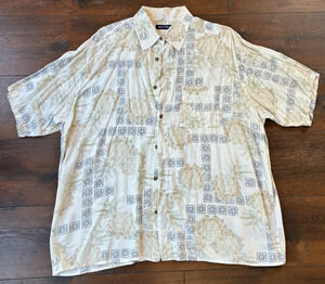Puritan Hawaiian Vacation Resort Wear Men's Button Up Shirt Beach, Size XL